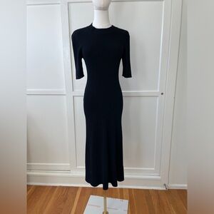 H&M Black Ribbed Knit Dress